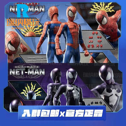 6in Studio 1/12 Ultimate Netman Red Ultimate Black Symbiote Action Figure Anime Toy em Estoque Original