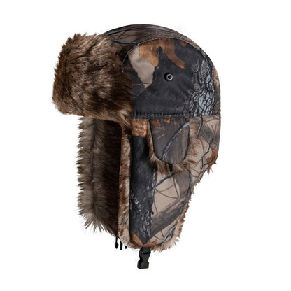 Camouflage Military Winter Hat Thermal Ear Flap Skiing Outdoor Sports Windproof Tactical Cap