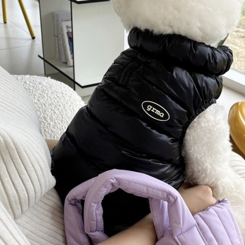 Roupas Sólidas de Cachorro da Moda Casaco de Cachorro Quente e Macio Colete de Inverno para Filhotes Jaqueta Impermeável para Gatos Fantasias de Estimação Suprimentos para Chihuahua