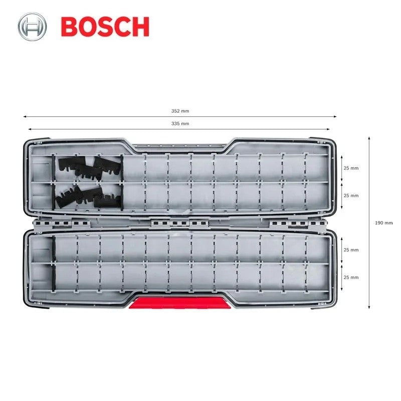 BOSCH 2608438156 Caixa Robusta PRO Grande para Acessórios Serra Sabre Caixa de Armazenamento de Lâminas Acessórios para Ferramentas Elétricas Bosch
