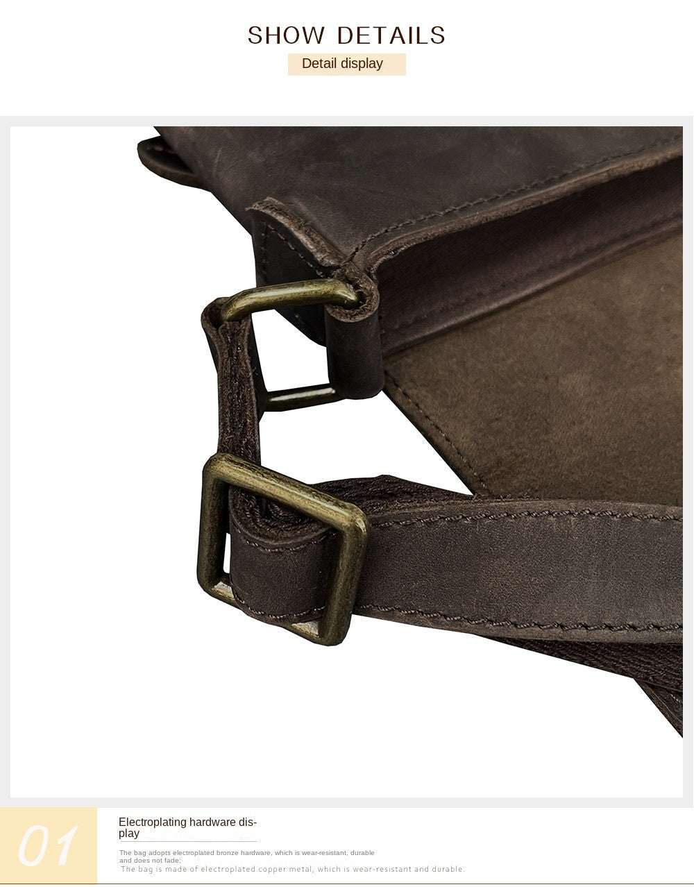 New Men's Cow Leather Crossbody Bag Man Shoulder Bag Casual Male Small Simple Bag For Men