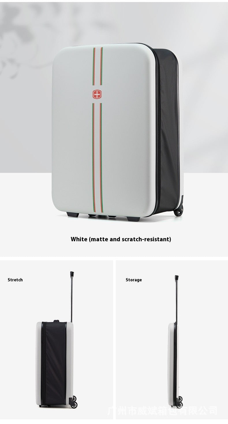 Foldable Upright Luggage Portable Business Travel Suitcase 20/24 Inch - Compact Foldable Carry-On for Easy Storage And Transport