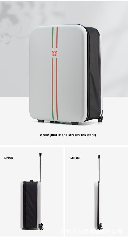 Foldable Upright Luggage Portable Business Travel Suitcase 20/24 Inch - Compact Foldable Carry-On for Easy Storage And Transport