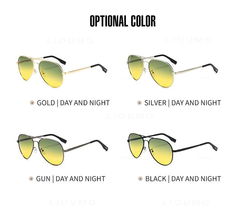Top Brand Pilot Photochromic  Sunglasses Men Polarized Day Night Driving Glasses Women Chameleon Goggles Unisex sonnenbrille