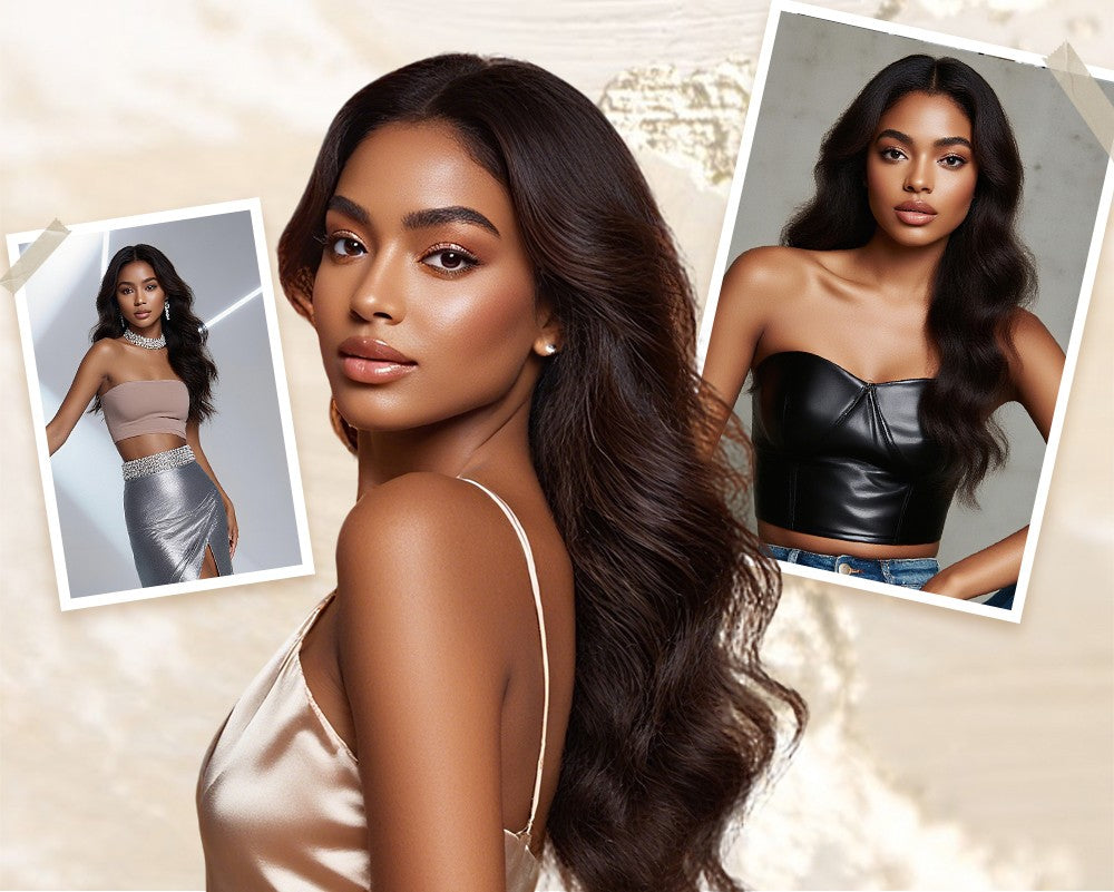 Wacur 12A Cabelo Humano Ondulado Solto Tecer Extensão Trançada 12-30 polegadas Preto Natural 100% Cabelo Virgem Remy Para Mulheres