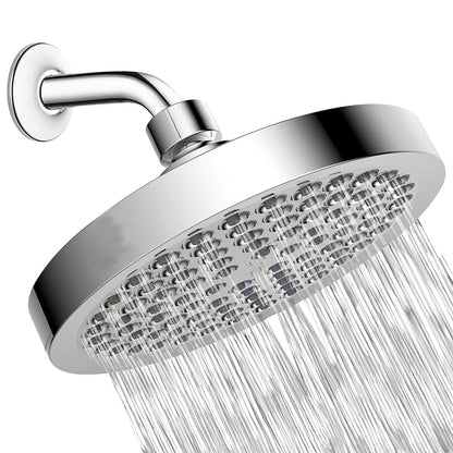 6 Inch Round Booster Shower Set Fully Electroplated Shower Head Home Set Bathroom Extension Shower Rod Set For Bathroom