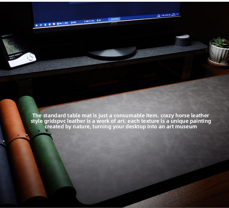 Desk Mat Waterproof PU Mouse Pad Large Mousepad Laptop Non-slip Desk Pad Keyboard Mats Mouse Mat Mouse Wrist Guard Three Pieces