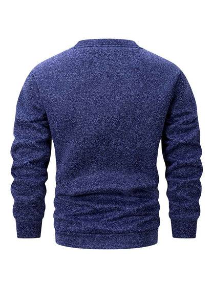Autumn Winter Men's Fleece Lined Warm Sweatshirt Casual Pullover Men Fashion Long Sleeve Hoodies Outdoor Men's Clothing Top