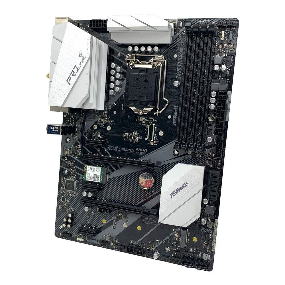 Asrock Z490 PRO4/AC Motherboard +i5-10400F cpu intel Z490 Motherboard LGA 1200 DDR4 128GB ATX support 10700F 10100 10105 cpu