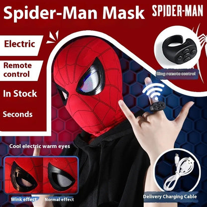 Promoção Máscara Capacete Homem-Aranha Espetacular da Marvel Colecionável Cosplay com Olhos Luminosos e Controle de Anel Elétrico