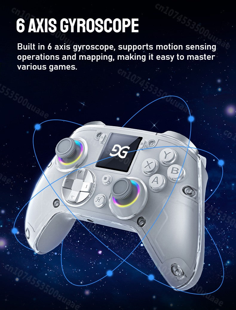 GUSGU G7 1.44-inch Smart Screen Wireless Controller 3 Modes for Switch PS4 IOS Android TV PC Tesla Gamepad, Same Product for X01