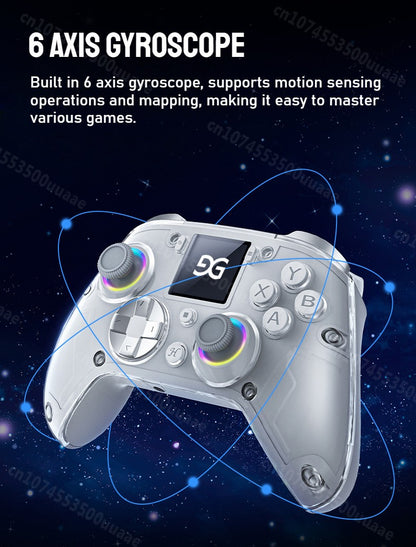 GUSGU G7 1.44-inch Smart Screen Wireless Controller 3 Modes for Switch PS4 IOS Android TV PC Tesla Gamepad, Same Product for X01