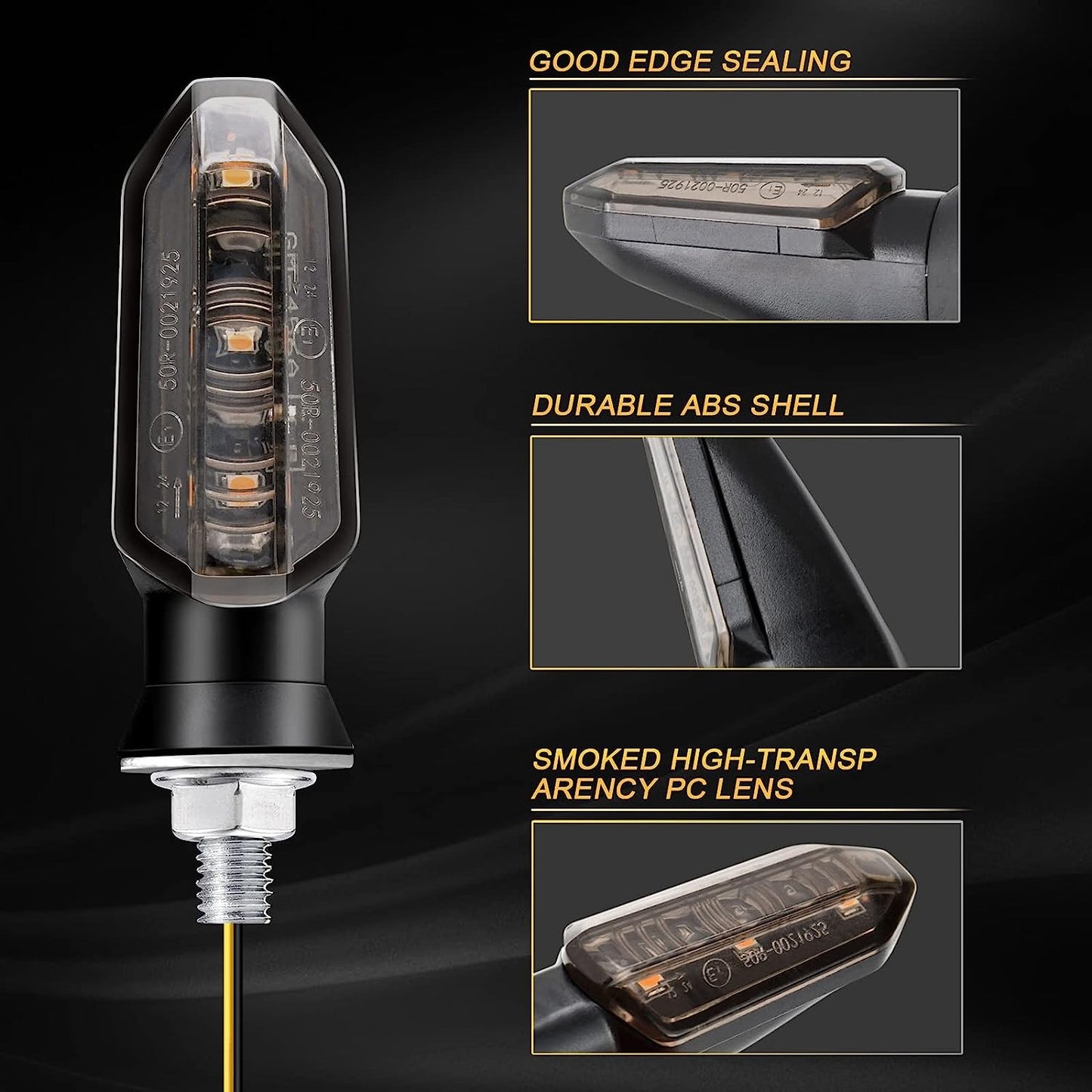 Luzes de Seta LED Mini Moto 8mm Lâmpada Indicadora de Moto 12V Acessórios de Lâmpada de Seta Intermitente Âmbar