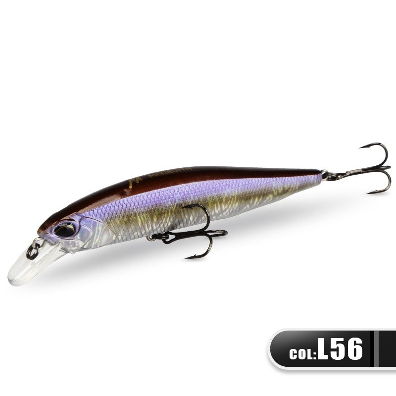 MEREDITH JERK MINNOW 100F 14g Flutuante Wobbler Isca de Pesca 24 Cores Isca Minnow Isca Dura Qualidade Profissional Profundidade0.8-1.0m