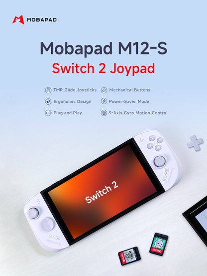MOBAPAD M12 S Joycon Gaming Controller for Nintendo Switch 2 with TMR Sticks, Mechanical Buttons Joypad for Switch 2 Console