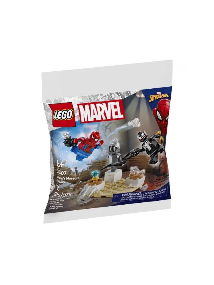 LEGO 30707 Venom Assalto ao Museu Heróis Marvel Conjunto de Blocos de Montar Presente de Dia das Crianças