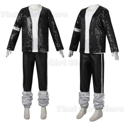 Halloween Coplay outfit for Show Performance Party Michael Jackson Celebrity Birthday Carnival Billie Jean Pop Star MJ costume