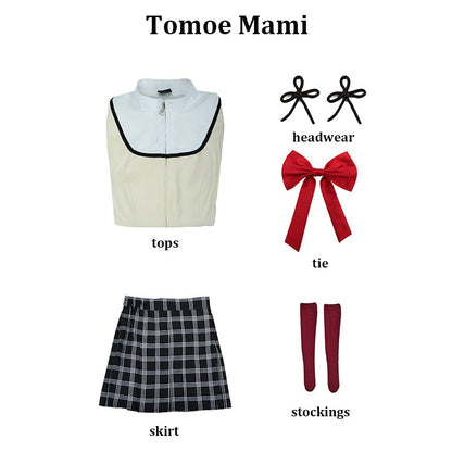 Kaname Madoka Akemi Homura Miki Sayaka Sakura Kyouko Tomoe Mami Cosplay Puella Magi Madoka Magica Costume School Uniforms Outfit