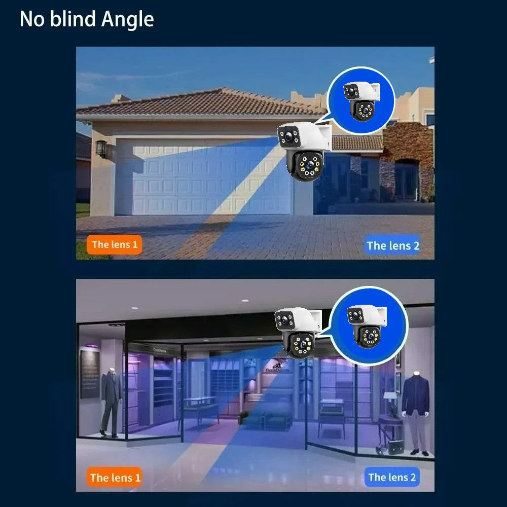 IPC360HOME 10X Zoom 4K 8MP Dual Lens WIFI PTZ 4MP Dual Screen Security Camera Outdoor Color Night Vision Surveillance Cameras