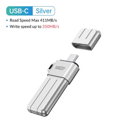ORICO All Metal 512GB USB Flash Drive 411MB/S Pen Drives 256GB 128GB 64GB USB Stick Type C Pendrives Memory Stick U Disk