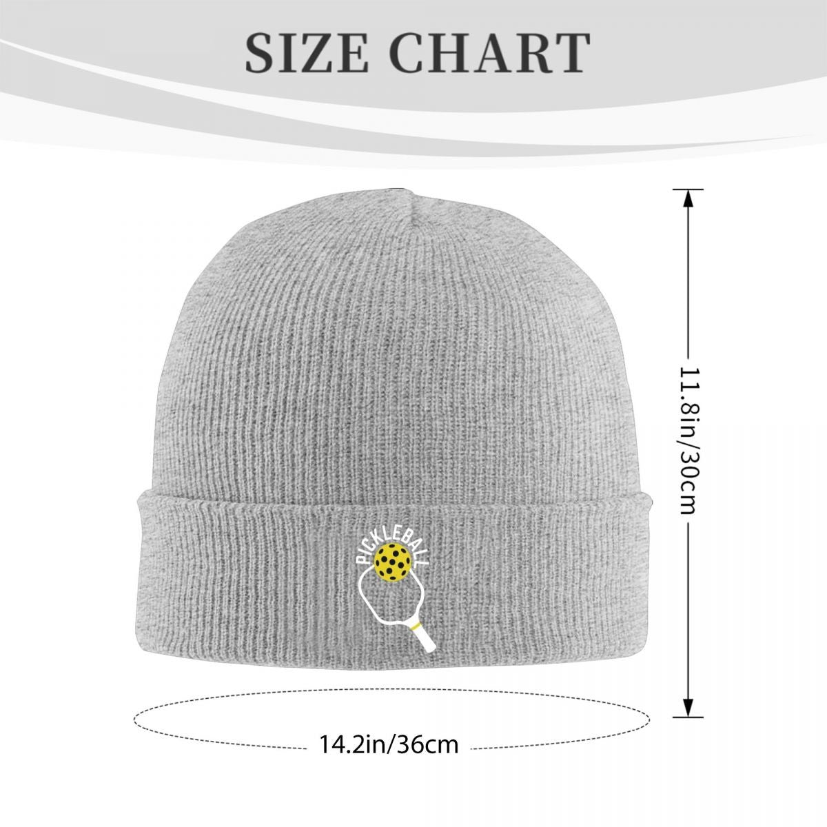 Pickleball Warm Knitted Cap Hip Hop Bonnet Hat Autumn Winter Outdoor Beanies Hats for Men Women Adult