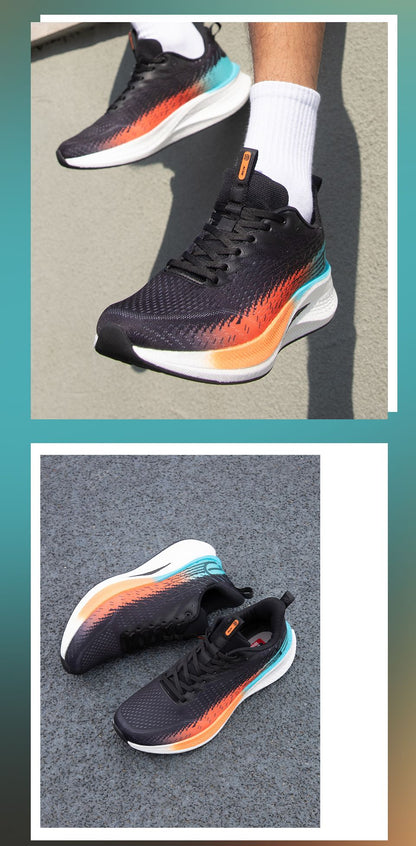 Baasploa Men Jogging Sports Shoes Carbon Plate Professional Cushioning Sneakers Male Outdoor Breathable Non Slip Running Shoes