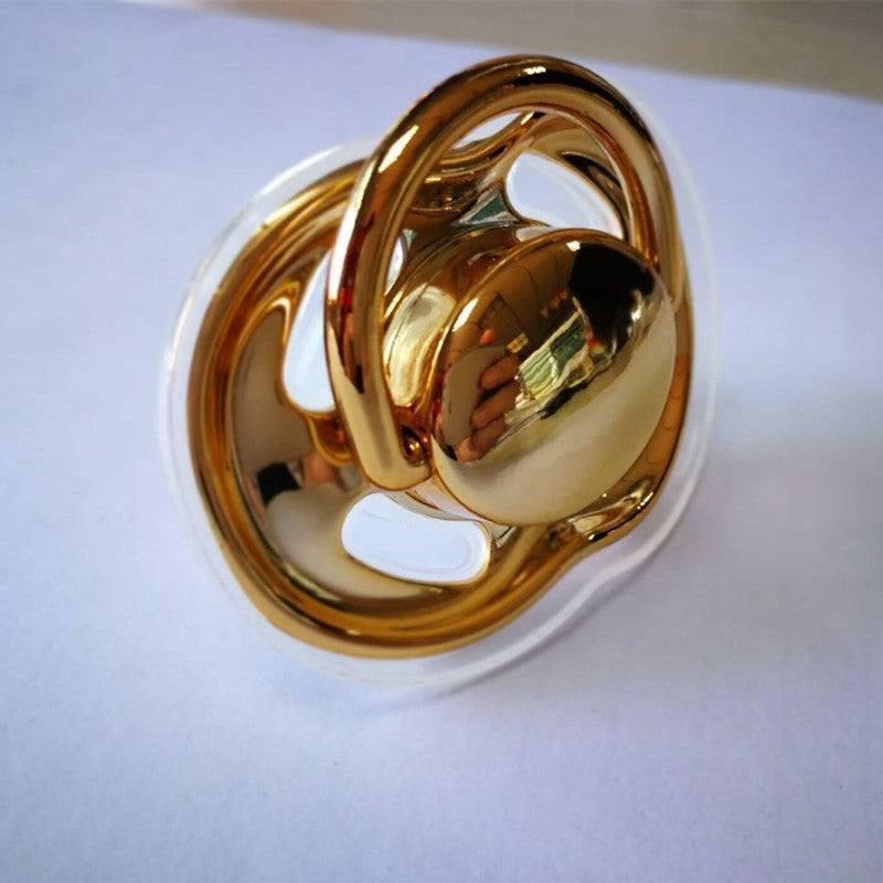 MIYOCAR BPA free CPSIA/CPSC PASS gold sliver pacifier with box set ideal gift for baby unique in the world bling pacifier