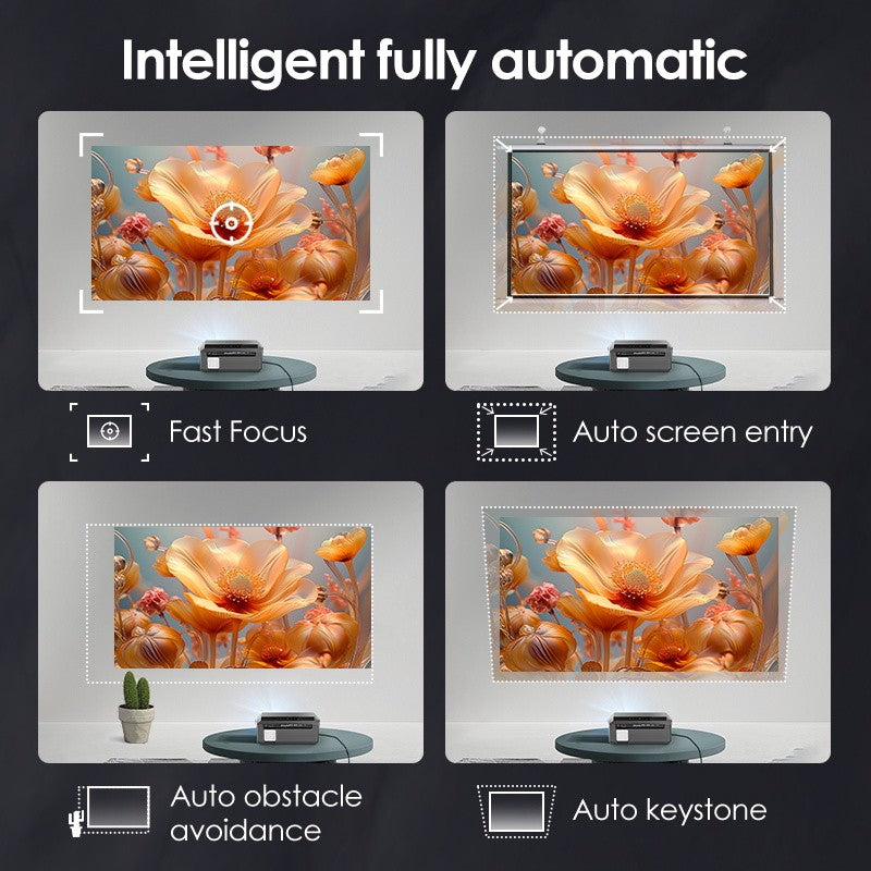4K Beam Projectors for Movie Auto Focus Correction Smart Android Wifi 1080P Full HD Home Theater Projector Global Version