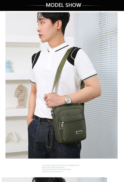 Waist Men's Crossbody Messenger Bags Male Canvas Shoulder Bags Men Handbag Chest Shoulder Belt Bag Casual Large Boy Satchel Grey