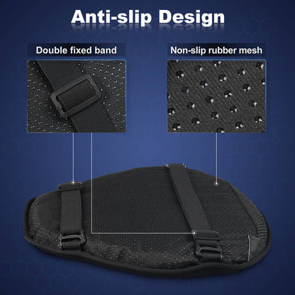 Assento de Almofada de Motocicleta Universal Inflável 3D Almofada de Absorção de Choque a Ar Almofada de Sela Modificada Acessórios para Motocicleta