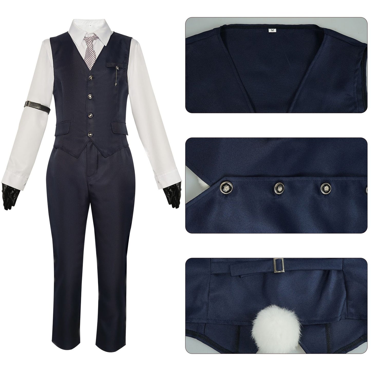 Xavier Cosplay Costume Adult Carnival Uniform Game Love and Deepspacee Xavier Outfit for Halloween Party Masquerade(Navy Blue)