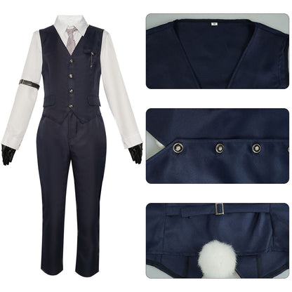 Xavier Cosplay Costume Adult Carnival Uniform Game Love and Deepspacee Xavier Outfit for Halloween Party Masquerade(Navy Blue)