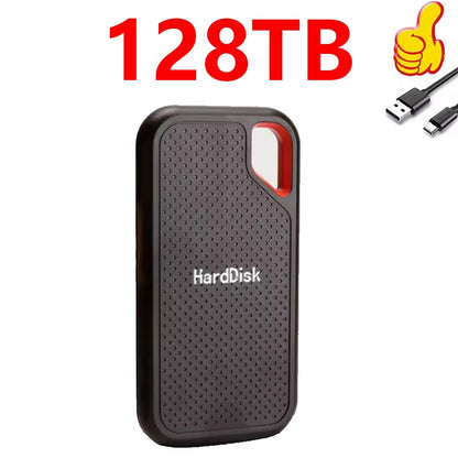 Portable SSD External Hard Drive 4TB USB3.2 Type-C External Storage Compatible with Laptop/PC/Mac Shockproof Plug&Play Hard Disk