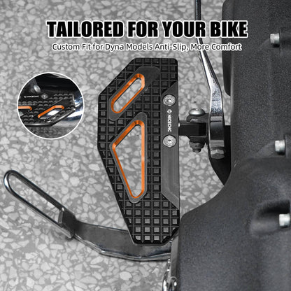 NICECNC Rider Footpeg Footrest For Harley Dyna Super Glide Custom 2006-2013 Street Bob Fat Bob Low Rider Wide Glide 1999-2017