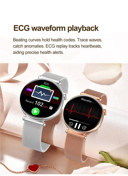 Women Smartwatch 1.32inch AMOLED Screen Call ECG Sport Watch Blood Pressure Micro physical examination AI dial Women Smart Watch
