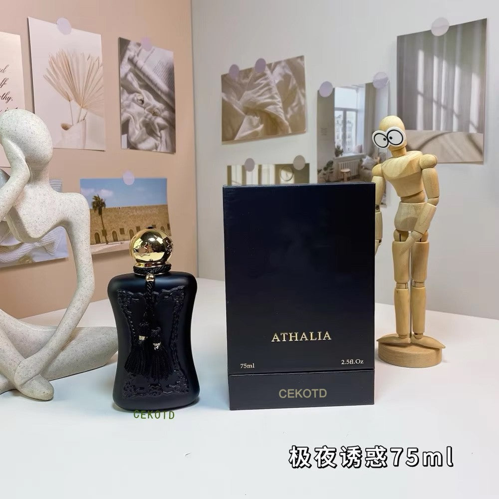 Perfume Unissex de Qualidade Rosas Orientais 75ml Colônia de Longa Duração Aroma Floral Spray Corporal de Perfume Presente