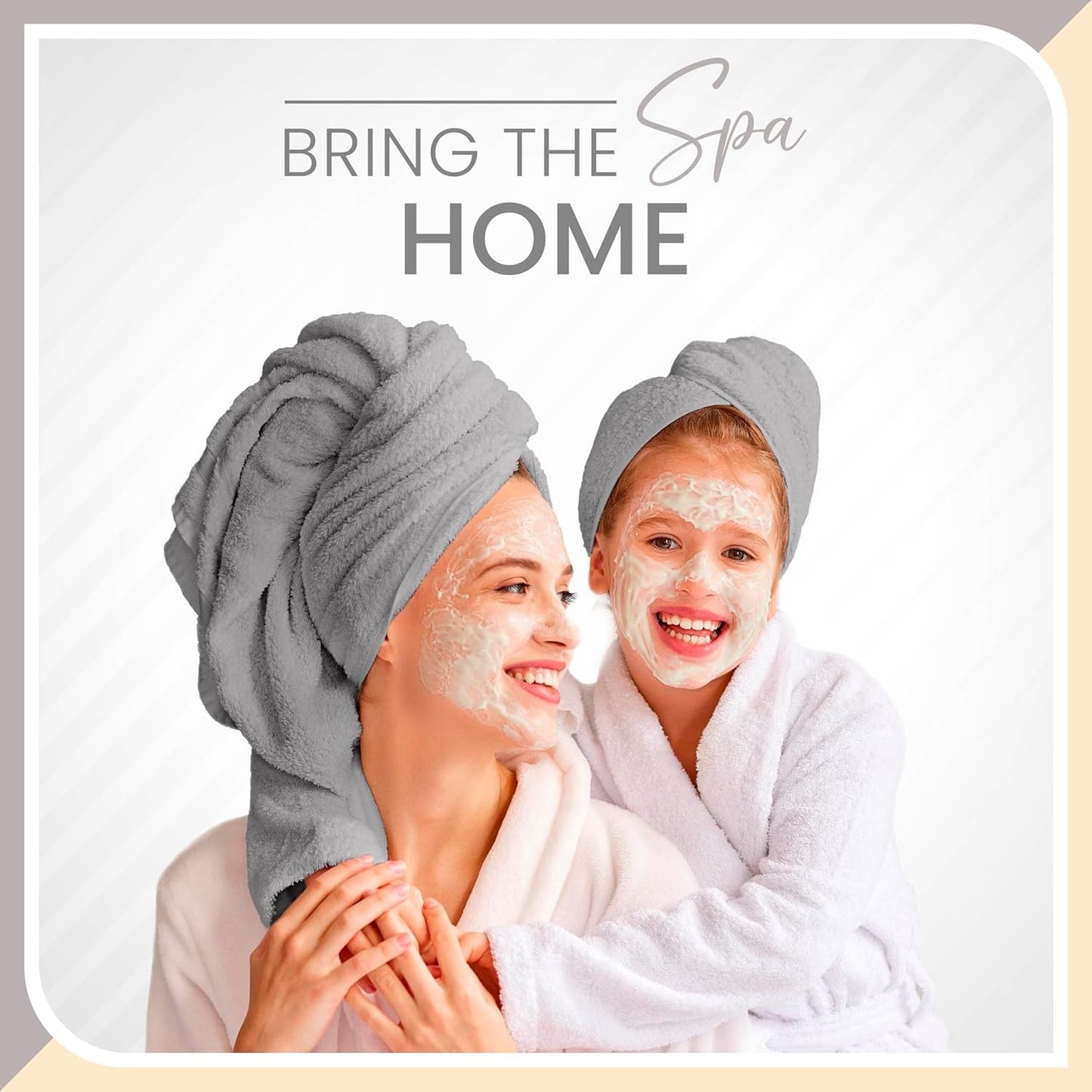 6-Piece Quick Dry Cotton Towel Set | Super Absorbent & Soft | 2 Bath, 2 Hand, 2 Wash Cloths in Silver