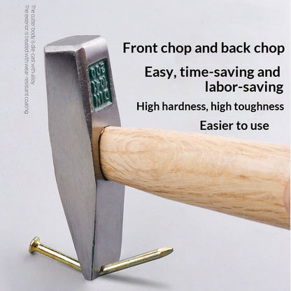 Mini Hammer High Carbon Steel Hammer Solid Wood Short Handle Octagonal or Round Head Hammer Small Manual Hardware Tool