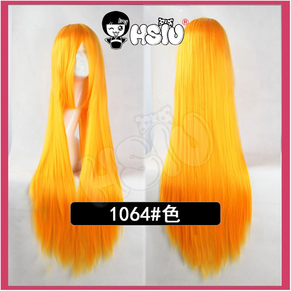 ?HSIU Brand? 80cm Cosplay wig Long 22 color Wig Heat Resistant Synthetic Hair Anime Party wig Fiber synthetic wig+Free wig cap