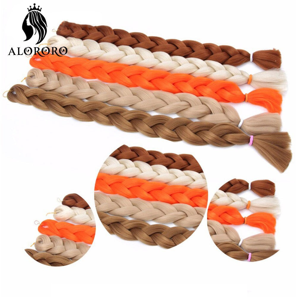 Cabelo Trançado Sintético Jumbo Alororo 82 polegadas Cabelo Falso Africano Fibra de Alta Temperatura Roxo Vermelho Extensões de Cabelo para Mulheres