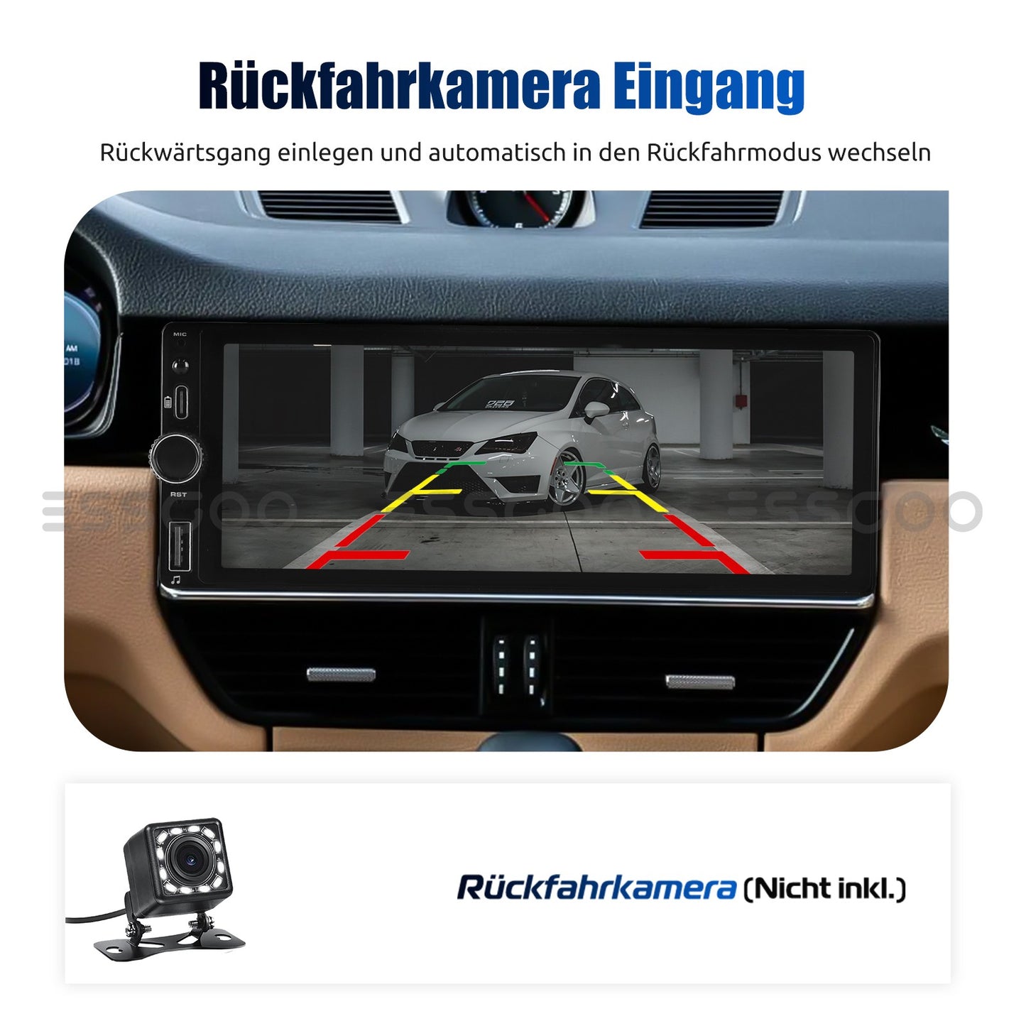 ESSGOO 1Din IPS 6.86 Inch Wireless Carplay Android Auto Car Radio Multimedia Video MP5 Player Touch Screen Universal Stere