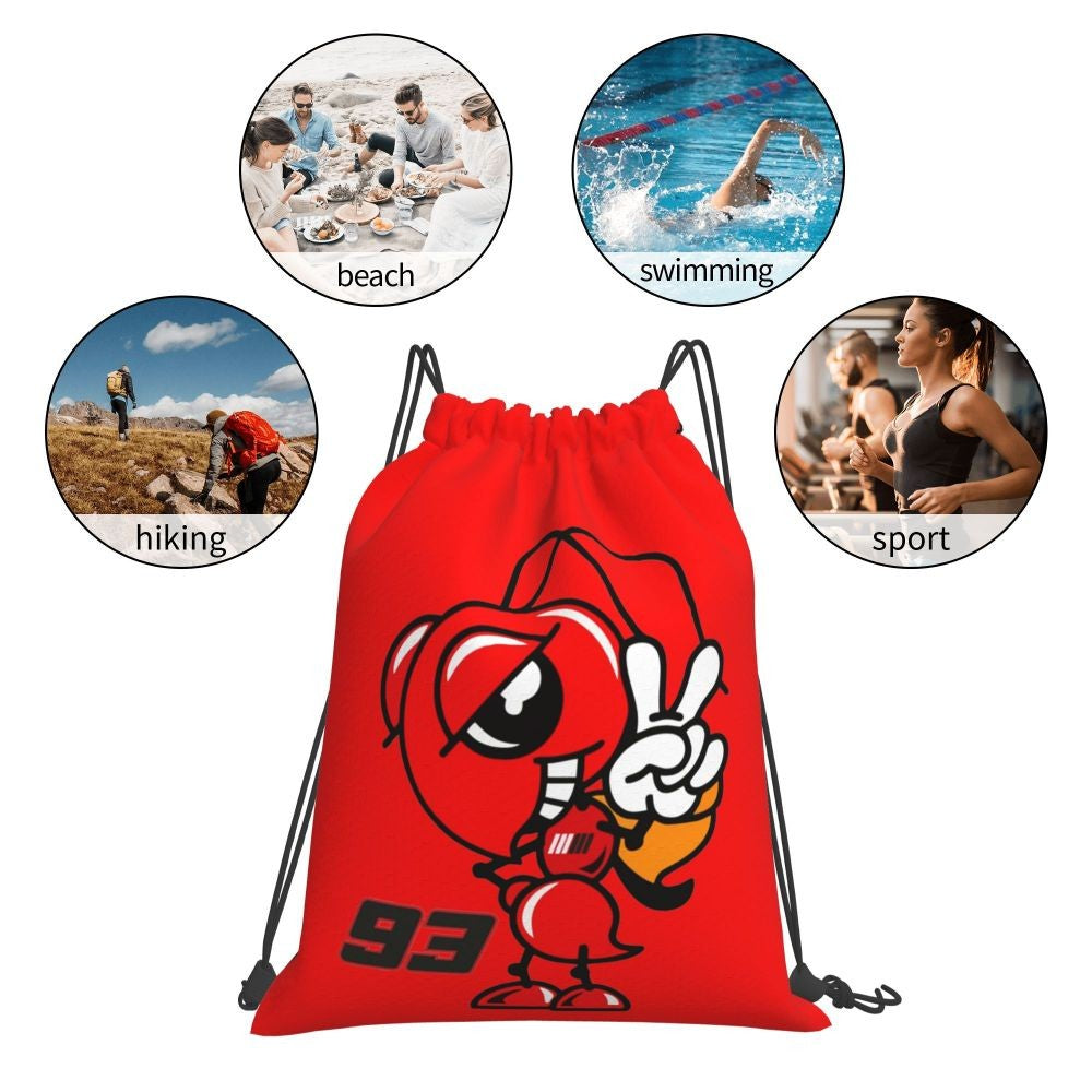 Motorcycle Marc Marqueze 93 Backpacks Casual Drawstring Bags Sports Bag Book Bags For Man Woman School