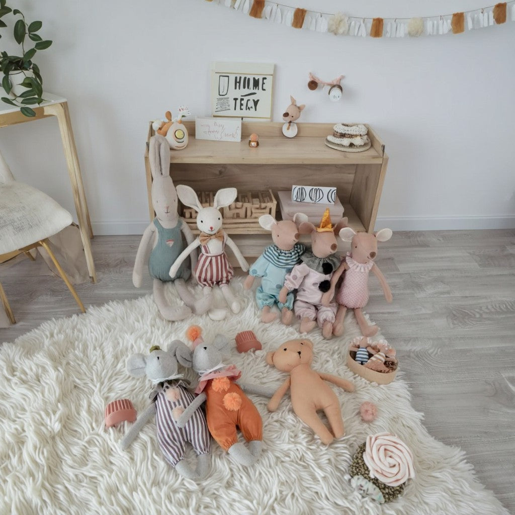 2025 Baby Plush Toy Comforts Sleeping Cute Rabbit, Bear, Mouse Baby Girl Doll, Cloth Doll Doll