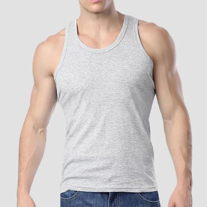 2025 New Men's summer lightweight cotton tight vest, casual family pajamas, outdoor tight top, breathable quick-drying vest