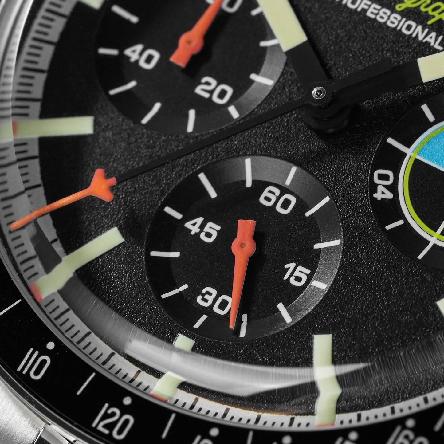 Watchdives WD1863 Mechanical Quartz Watches Black Spaces VK63 Chronograph Sports Watches Man Bubble Sapphire Waterproof Watch