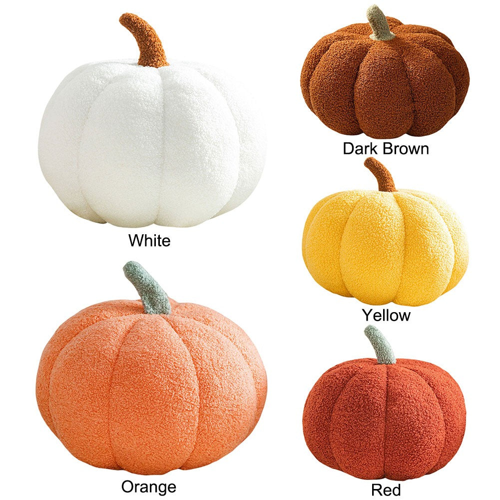 20/28CM Halloween Simulated Pumpkin Pillow 3D Pumpkin Shaped Pillow Stuffed Throw Pillow Holidays Props Decorative Throw Pillow