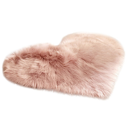Heart Shaped Faux Fur Rug Bedroom Fluffy Shaggy Area Rugs Sheepskin Fuzzy Rug Carpets Throw Shag Rug Sofa Decor Floor Mat Plush