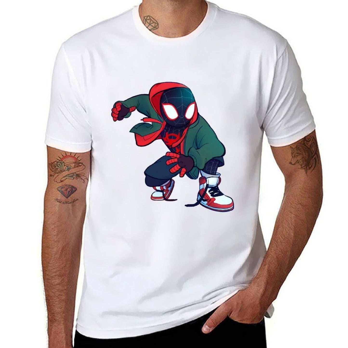 Miles T-Shirt men t shirt cotton 100% black cotton t-shirt plain for man package T-Shirt