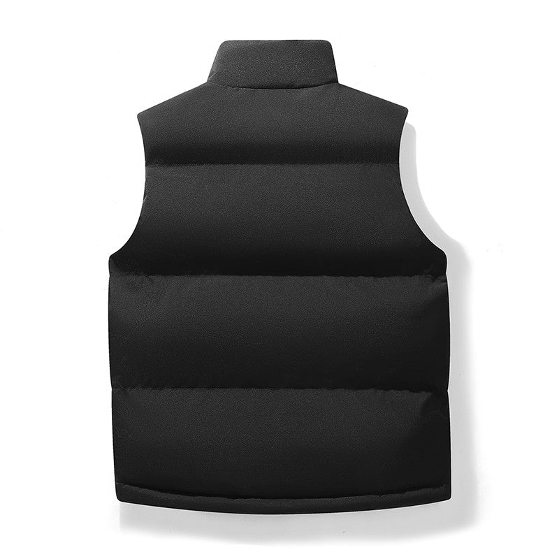 New fashion casual down sleeveless warm jacket, winter outdoor sports cotton jacket, vest trendy brand printed sleeveless jacket