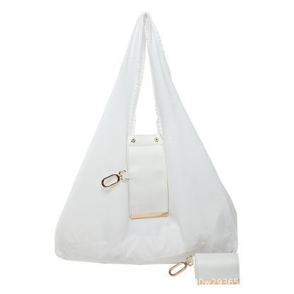 1PCS PU Polyester High Quality Hanging Bag for Shopping Large Capacity Foldable Portable Shopping Bag,Storage bag